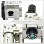3/4" NPT Industrial Grade 4 Stage Gas Drying System Auto Drain