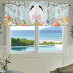 Easter Bunny Curtain Valances for Windows, Kitchen Valance Window Treatment - Image 3