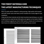 24x8 Return Air Grille, Air Return Vent Cover, Flat Vent Cover, Rejillas De - Image 5