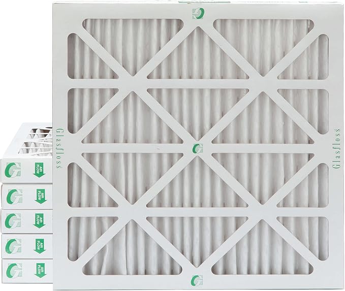 Glasfloss 20x20x2 MERV 10 2" Inch Pleated Air Filters Box of 6. Actual Size: by Glasfloss