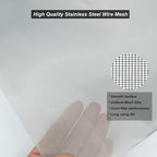 304 Stainless Steel Mesh 120Mesh, 15.7"x47.2" Metal Mesh Screen, Woven Fine - Image 3