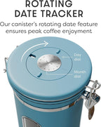 Veken Coffee Canister with Window, Airtight Stainless Steel Kitchen Food - Image 5