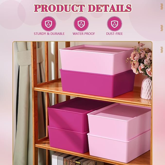 Menkxi 6 Pcs Large Plastic Storage Bins - Image 3