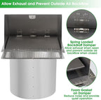 6 Inch Hooded Wall Vent with Screen and Damper, 6 Inch Exhaust Vent Cover Cap - Image 4