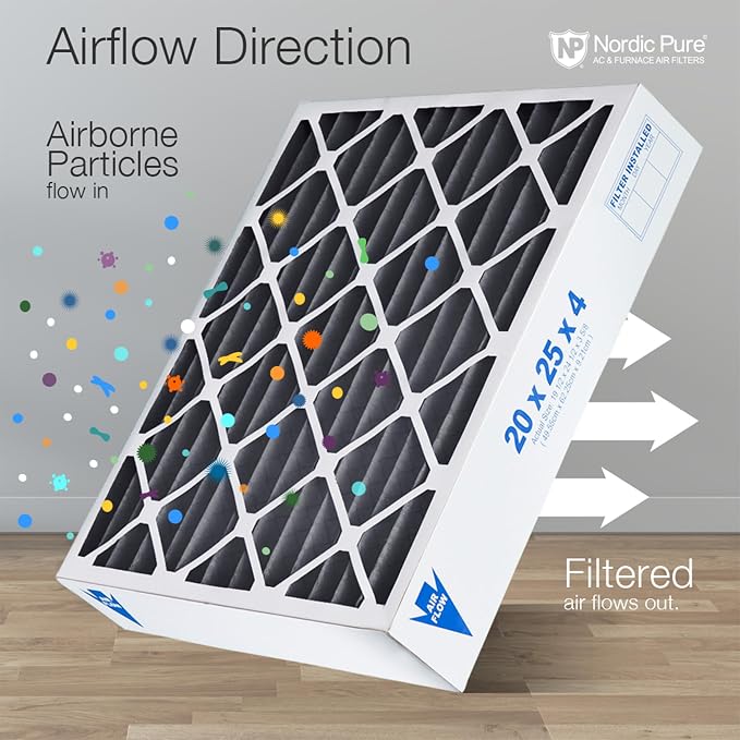 Nordic Pure 20x20x4 Pleated Air Filter MERV 12 Plus Carbon 6 Pack - Image 8