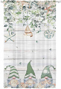 Sheer Curtains 84 Inches Long, Coastal Eucalyptus Leaf Semi Sheer Curtains by Unknown