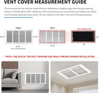 20x12 Return Air Grille, Air Return Vent Cover, Flat Vent Cover, Rejillas De - Image 4