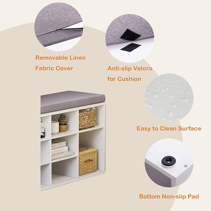 DINZI LVJ Shoe Storage Bench - Image 9
