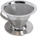 316 Stainless Steel Pour Over Coffee Dripper by Unknown