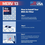BNX 20x20x1 MERV 13 Air Filter 2 Pack - Image 5