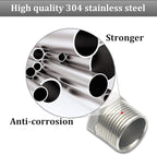 2 Pcs Reducer Hex Bushing, 304 Stainless Steel 1" Male NPT to 1/2" Female NPT（ - Image 5