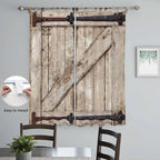 Farmhouse Wood Grain Living Room Curtains 96 Inch Length, Window Curtains Tab - Image 4