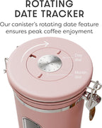 Veken Coffee Canister with Window, Airtight Stainless Steel Kitchen Food - Image 5