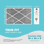Lennox X6672 16x25x5 Furnace Filter, Lennox Healthy Climate Carbon Clean Merv - Image 2