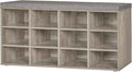 DINZI LVJ Shoe Bench, 12 Cubbies Shoe Organizer