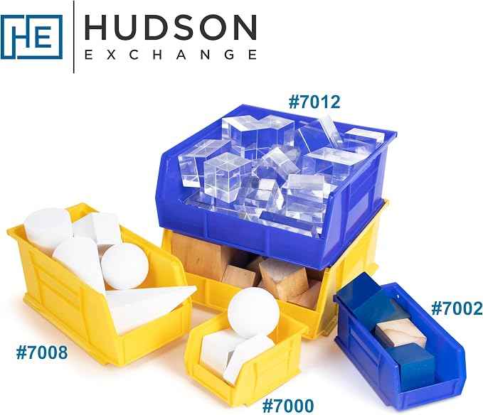 Hudson Exchange 7-1/2" x 4" x 3" Plastic Stackable Storage Bin and Hanging