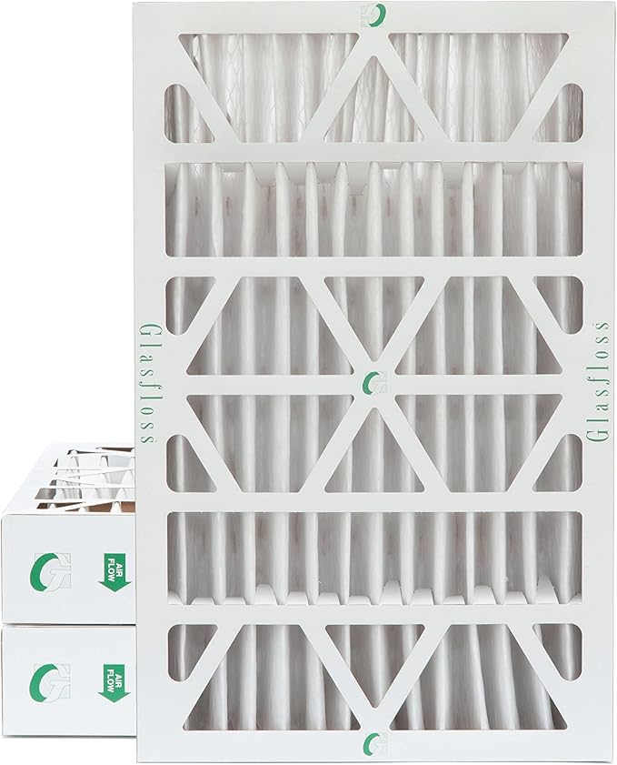 Glasfloss 16x25x4 MERV 10 4" Inch Pleated Air Filters Box of 3. Actual Size: by Glasfloss