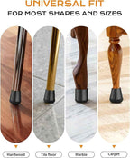 24 PCS Silicone & Felt Chair Leg Floor Protectors