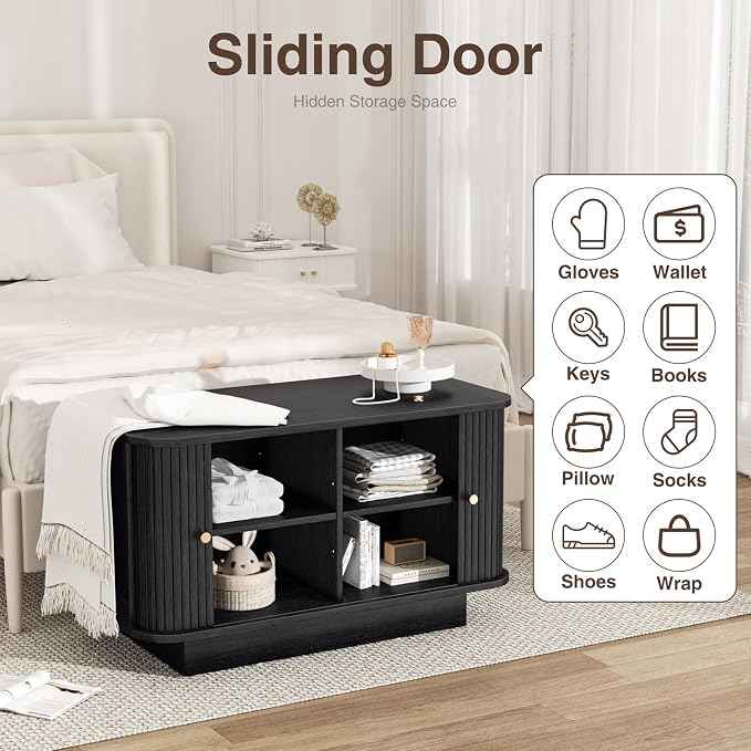 63" W Small Shoe Storage Bench, Shoe Bench Entryway