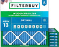 Filterbuy 25x25x1 Air Filter MERV 13 Optimal Smoke & Allergy Defense, by Filterbuy