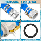 1.5" x 100 Ft Discharge Hose, Heavy Duty PVC Lay Flat Water Backwash Hose - Image 2