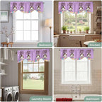 Purple Easter Tie Up Valance Curtains - Image 8