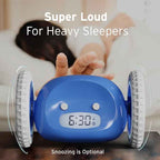 CLOCKY Extra Loud Alarm Clock for Heavy Sleepers on Wheels Rolls Runs Away