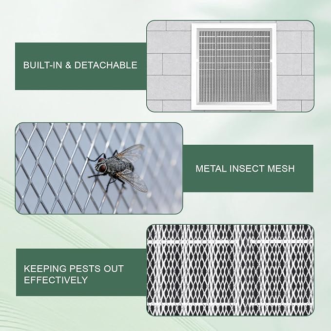14"x20" Aluminum Gable Vent, Filter Screen - Image 4