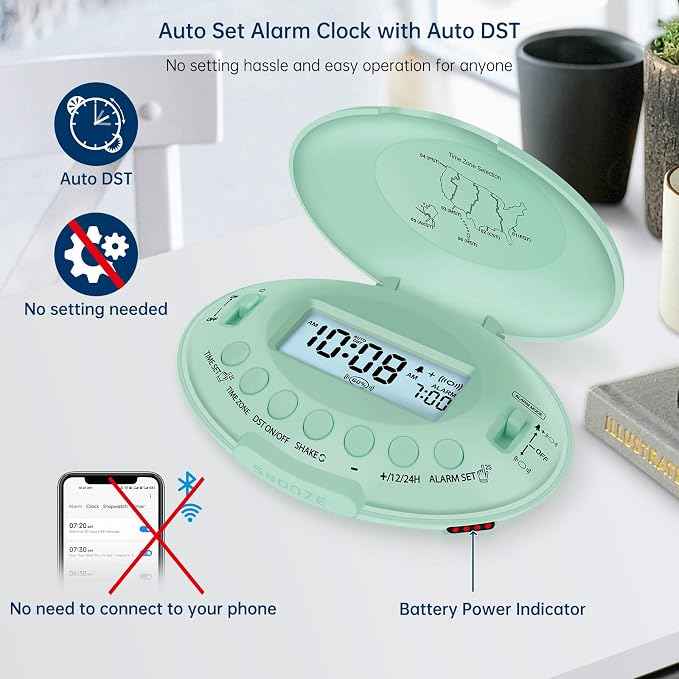 DreamSky Vibrating Alarm Clock for Heavy Sleepers