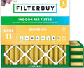 Filterbuy 25x25x2 Air Filter MERV 11 Superior Pet & Allergy Defense, by Filterbuy