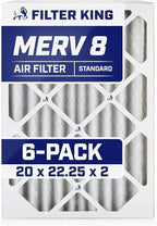 Filter King 20x22.25x2 Air Filter | 6-PACK | MERV 8 HVAC Pleated A/C Furnace by FilterKing