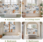 Thanksgiving Pumpkin Kitchen Curtains 45 Inch Long 2 Panel Set, Rod Pocket - Image 8