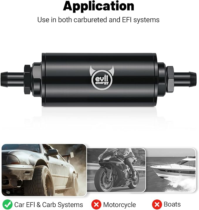 EVIL ENERGY Inline Fuel Filter 40 Micron - Image 4