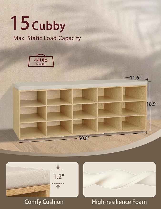 DINZI LVJ Shoe Storage Bench