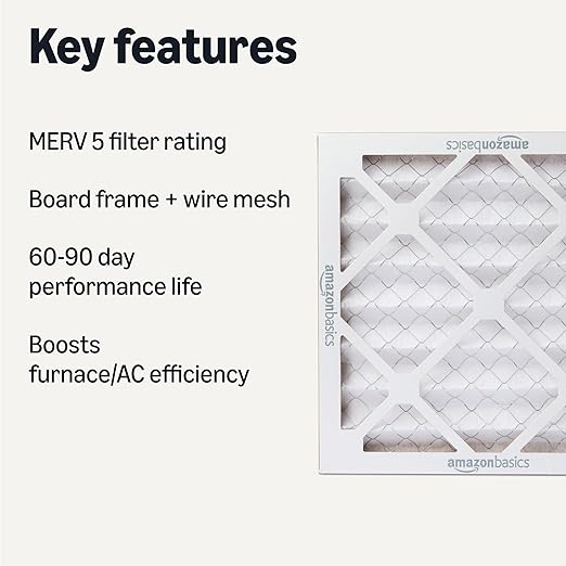 Amazon Basics Merv 5 AC Furnace Air Filter 12x12x1 inches - Image 2
