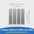 24x24 Return Air Grille, Return Air Vent Cover - Image 2