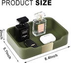 SANZIE Luxury Leather Tray Desktop Storage Catchall Organizer Decorative Tray