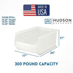Hudson Exchange 24x17x11" Jumbo Plastic Stackable Storage Bin and Hanging