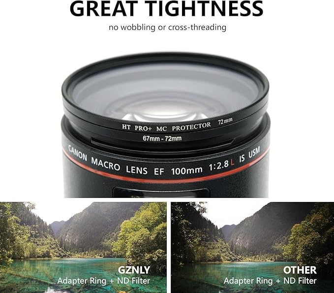 43mm to 62mm Step-up Adapter Rings Filter Adapter Black Metal Step Down Filter - Image 6