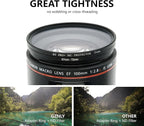 49mm to 55mm Step-up Adapter Rings Filter Adapter Black Metal Step Down Filter - Image 6