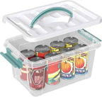 Zopnny 7 Quart Small Clear Storage Latch Box
