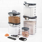 ProKeeper+ Airtight Food Storage Container Set – Clear Plastic Flour and Sugar - Image 3