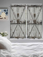 Vintage Gate Living Room Curtains 72 Inches length, Farmhouse Wooden Grain - Image 5