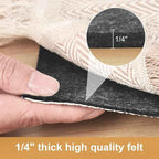 Deep Dream 1/4" Thick Felt and Natural Rubber Backing Rug Pad