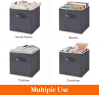 Lifewit Collapsible Fabric Storage Cubes Bins Set 11 Inch, Foldable Cubby