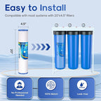 ICEPURE 5 Micron 20" x 4.5" Whole House Grooved Sediment Water Filter Cartridge - Image 5