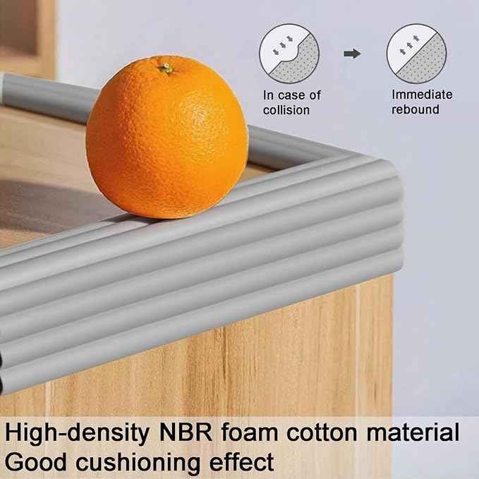 Proof Edges Corner Protector, Soft NBR Rubber Foam Adhesive Cushion, Fireplace