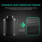 MARS HYDRO 6 Inch Carbon Filter, Inline Air Filter Odor Control - Image 6