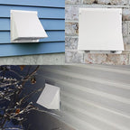 12 Inch Hooded Wall Vent with Screen and Damper, Outdoor Wall Exhaust Cover Cap - Image 8