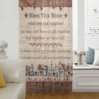 Farmhouse Sheer Curtains 54 Inch Length Brown Country Star Berry Vintage Wood by Unknown